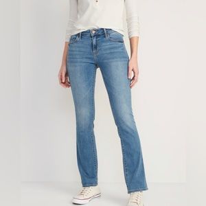 Old Navy Mid Rise Kicker Boot Cut Jeans Light Wash Women’s Size 10 short